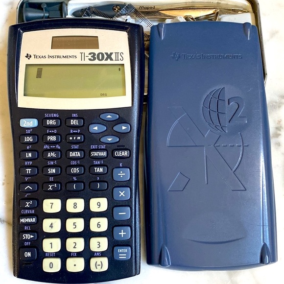 TI 30X IIS Calculator,Compass,Protractor,Ruler Set in Cases - Picture 4 of 13